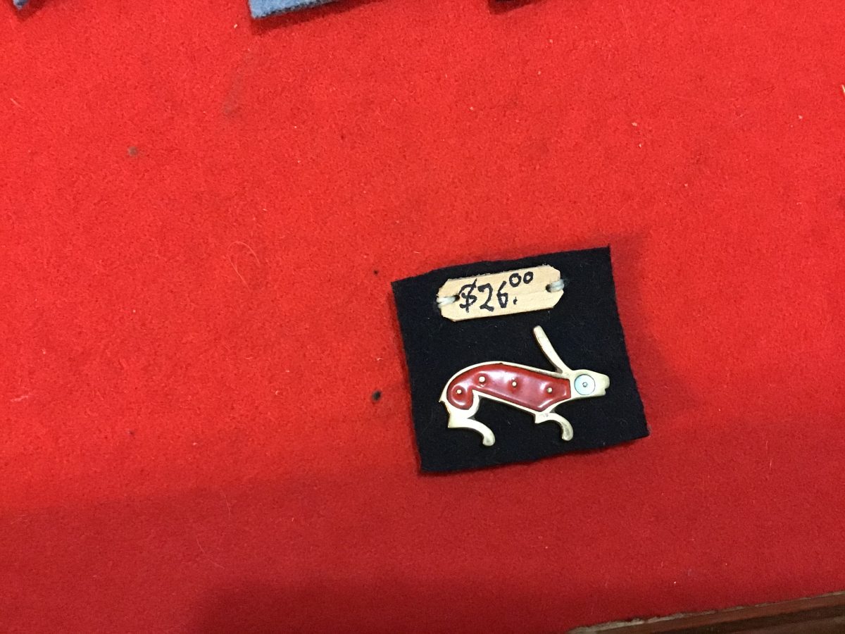 Romano -British enameled rabbit pins - Ranger Reproductions