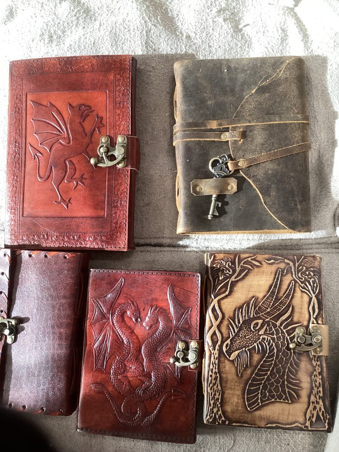 Fine Leather journals with handmade paper